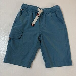 Tommy Hilfiger Boys Blue Elastic Drawstring Waist Quick Dry Cargo Shorts Size 6